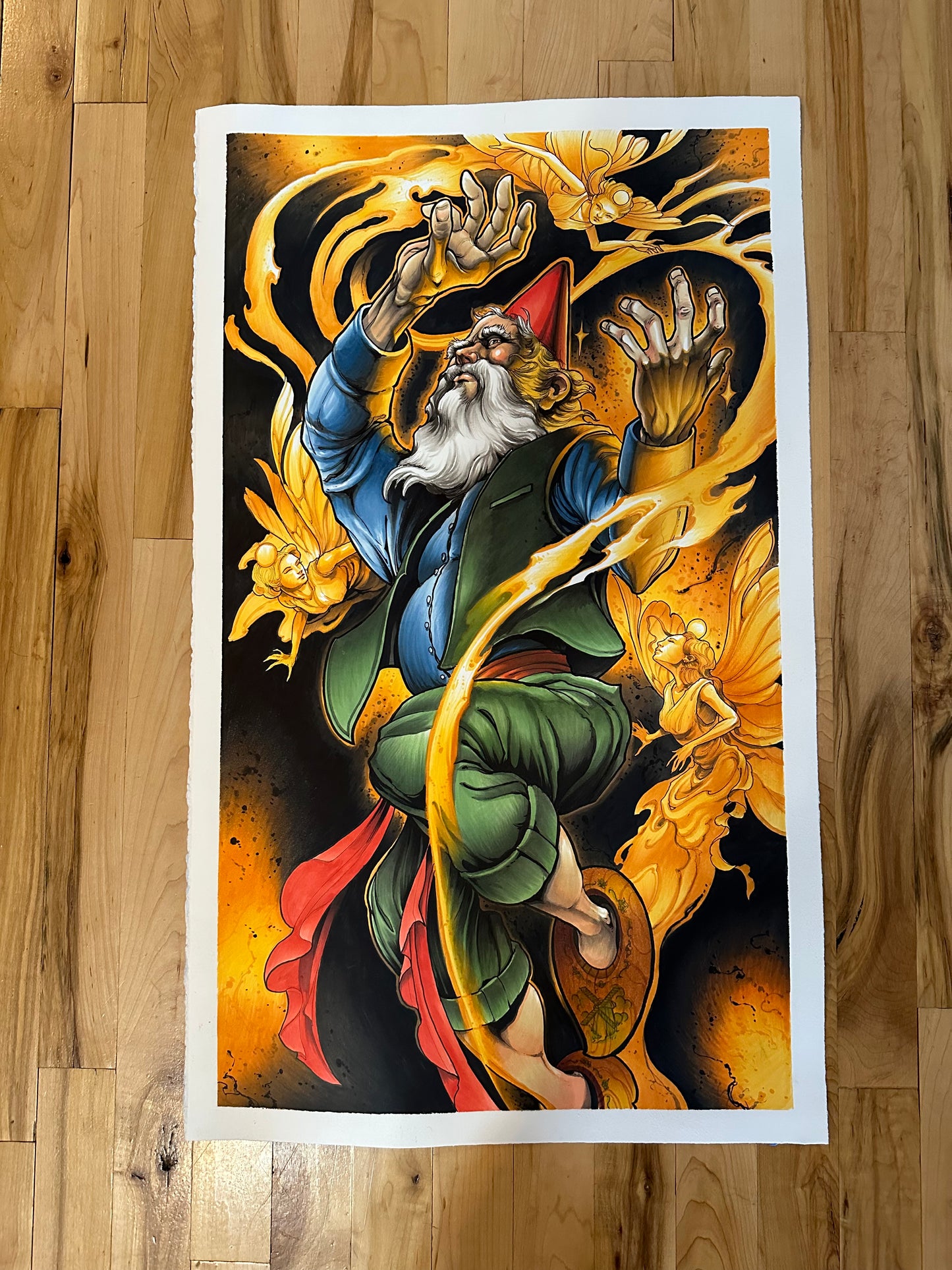 Gnome and Fairies Original - Shane Ford