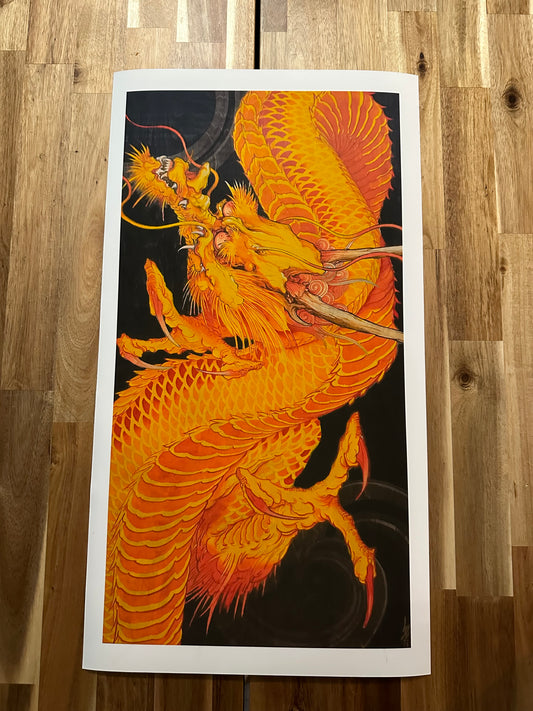 Yellow Dragon Print