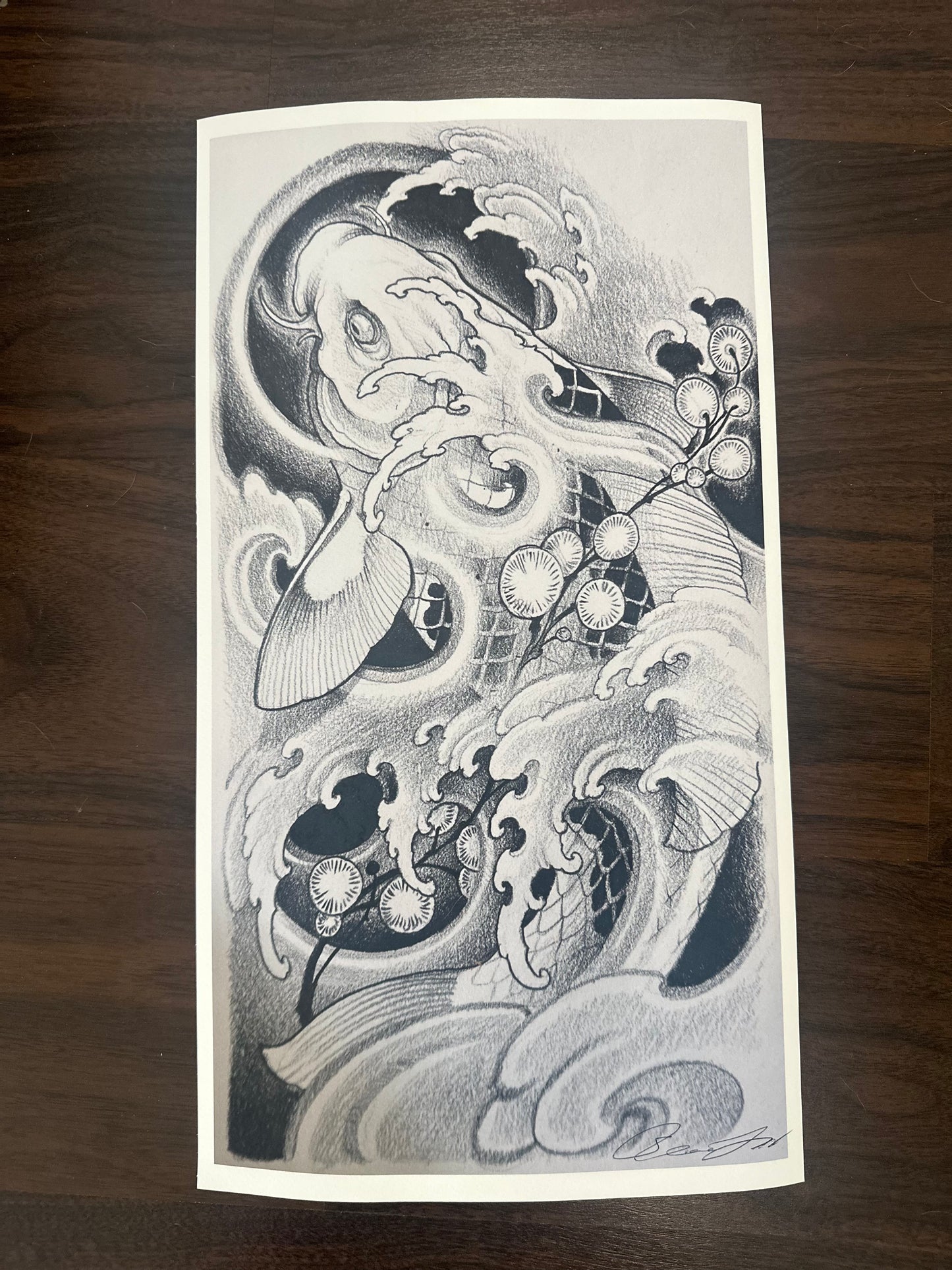 Koi and water 2; Pencil Series