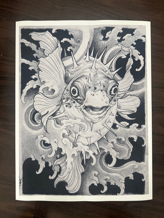 Puffer Fish Print